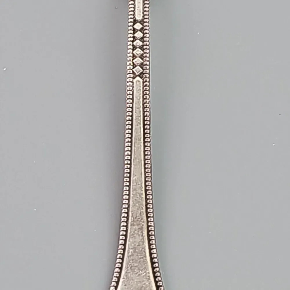 Vintage SILVER PLATED SET 6 SeaFood Cocktail Forks Melchior Cupronicke Beaded